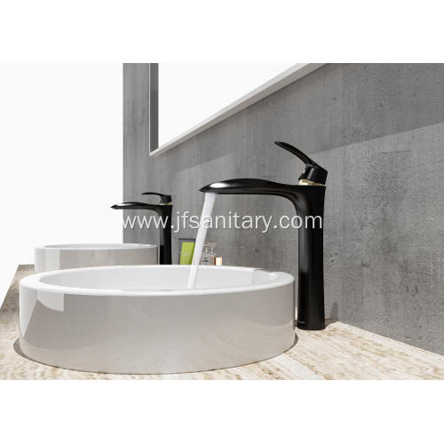 Industrial Black Taller Basin Sink Tap For Bathroom